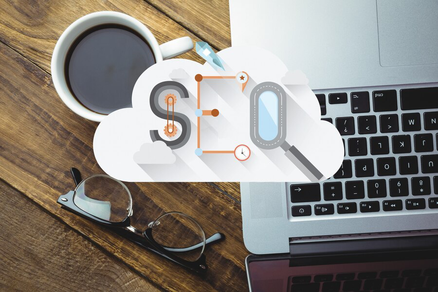 top view cloud with word seo 1134 68